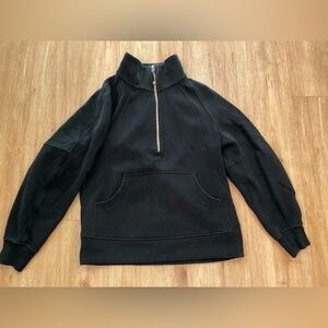 Lululemon scuba oversized funnel neck half zip, long, XS/S